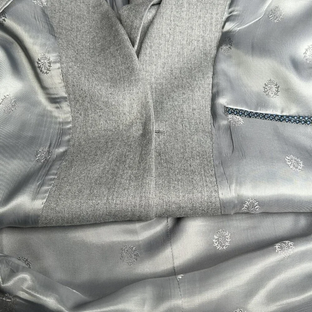 Lauren Ralph Lauren Blazer Mens 40R Gray Wool Blend Two Button Sport Coat